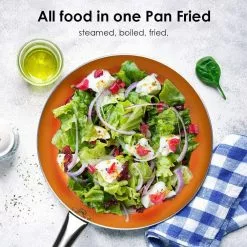 CSK 8 in. Aluminum Non Stick Frying Pan in Copper with Lid by Unbranded 10 CSK 8 in. Aluminum Non Stick Frying Pan in Copper with Lid by Unbranded -Cookware Sales Shop copper skillets 80419 1f 1000