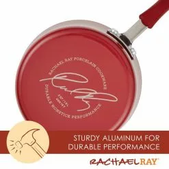 Cucina 10-Piece Aluminum Nonstick Cookware Set in Cranberry by Rachael Ray -Cookware Sales Shop cranberry rachael ray pot pan sets 17215 te02 4f 1000