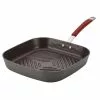 Cucina 11 in. Hard-Anodized Aluminum Nonstick Grill Pan in Cranberry Red and Gray by Rachael Ray -Cookware Sales Shop cranberry red and gray rachael ray grill pans 87632 64 1000