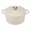 4 qt. Round Cast Iron Dutch Oven in Cream with Lid by vancasso -Cookware Sales Shop cream vancasso dutch ovens vs ztr 24 cw 64 1000