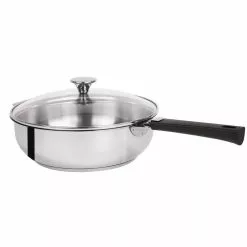 Tulipe 3.5 qt. Stainless Steel Saute Pan with Glass Lid by Cristel