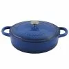 Artisan 5 qt. Round Enameled Cast Iron Braiser Pan with Self Basting Lid in Blue by Crock-Pot -Cookware Sales Shop crock pot braisers 985100770m 64 1000
