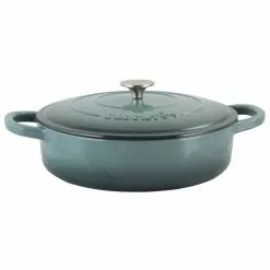 Artisan 5 Qt. Enameled Cast Iron Round Braiser Pan with Self Basting Lid by Crock-Pot