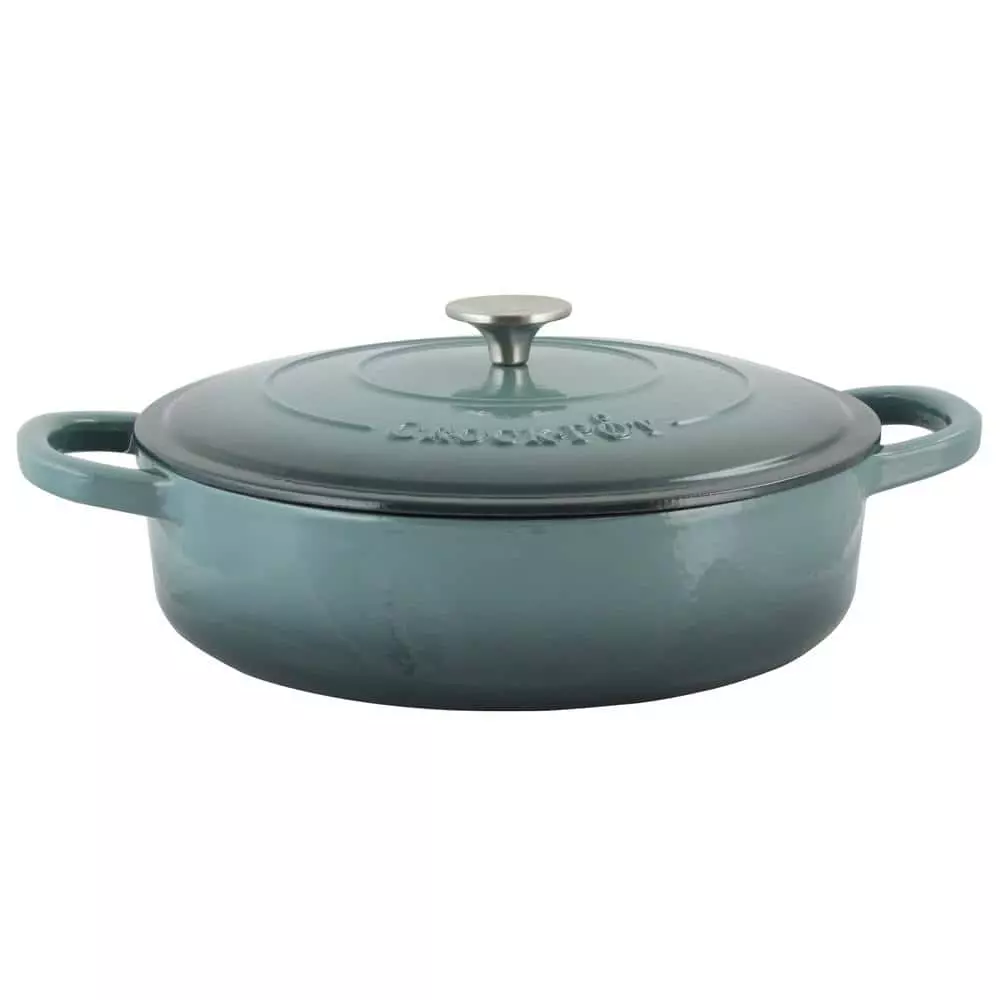 Artisan 5 Qt. Enameled Cast Iron Round Braiser Pan with Self Basting Lid by Crock-Pot 3 Artisan 5 Qt. Enameled Cast Iron Round Braiser Pan with Self Basting Lid by Crock-Pot