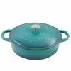 Artisan 5 qt. Round Enameled Cast Iron Braiser Pan with Self Basting Lid in Teal by Crock-Pot 1 Artisan 5 qt. Round Enameled Cast Iron Braiser Pan with Self Basting Lid in Teal by Crock-Pot -Cookware Sales Shop crock pot braisers 985100773m 64 1000