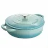 Artisan 5 qt. Round Enameled Cast Iron Braiser Pan with Self Basting Lid in Aqua Blue by Crock-Pot 1 Artisan 5 qt. Round Enameled Cast Iron Braiser Pan with Self Basting Lid in Aqua Blue by Crock-Pot -Cookware Sales Shop crock pot braisers 985113987m 64 1000