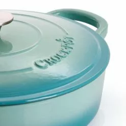 Artisan 5 qt. Round Enameled Cast Iron Braiser Pan with Self Basting Lid in Aqua Blue by Crock-Pot 16 Artisan 5 qt. Round Enameled Cast Iron Braiser Pan with Self Basting Lid in Aqua Blue by Crock-Pot -Cookware Sales Shop crock pot braisers 985113987m 76 1000