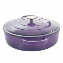Artisan 5 qt. Round Enameled Cast Iron Braiser Pan with Self Basting Lid in Lavender by Crock-Pot -Cookware Sales Shop crock pot braisers 985114730m fa 1000