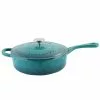 Artisan 3.5 qt. Cast Iron Nonstick Saute Pan in Teal Ombre with Lid by Crock-Pot 1 Artisan 3.5 qt. Cast Iron Nonstick Saute Pan in Teal Ombre with Lid by Crock-Pot -Cookware Sales Shop crock pot saute pans 985100778m 64 1000