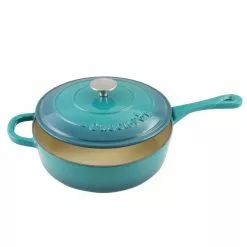 Artisan 3.5 qt. Cast Iron Nonstick Saute Pan in Teal Ombre with Lid by Crock-Pot 7 Artisan 3.5 qt. Cast Iron Nonstick Saute Pan in Teal Ombre with Lid by Crock-Pot -Cookware Sales Shop crock pot saute pans 985100778m c3 1000