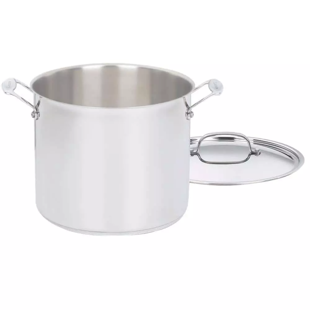 Chef's Classic 12 qt. Stainless Steel Stock Pot with Lid by Cuisinart 3 Chef's Classic 12 qt. Stainless Steel Stock Pot with Lid by Cuisinart