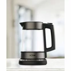 AROA PREMIUM Adjustable Temperature Glass Kettle 7 cups by SOLAC 13 AROA PREMIUM Adjustable Temperature Glass Kettle 7 cups by SOLAC -Cookware Sales Shop dark brushed stainless steel tea kettles smd 330t 1f 1000