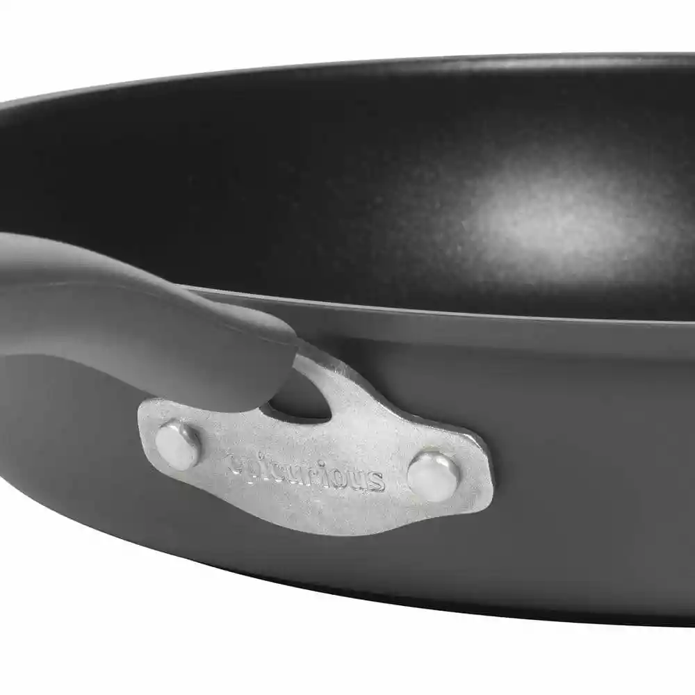 Translucent 13 in. Hard-Anodized Aluminum Nonstick Frying Pan in Dark Gray with Glass Lid by Epicurious 6 Translucent 13 in. Hard-Anodized Aluminum Nonstick Frying Pan in Dark Gray with Glass Lid by Epicurious - Image 4