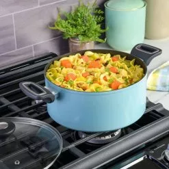 Everyday Bowcroft 5 qt. Aluminum Dutch Oven in Dusty Blue by MARTHA STEWART 17 Everyday Bowcroft 5 qt. Aluminum Dutch Oven in Dusty Blue by MARTHA STEWART -Cookware Sales Shop dusty blue dutch ovens 985118920m 76 1000
