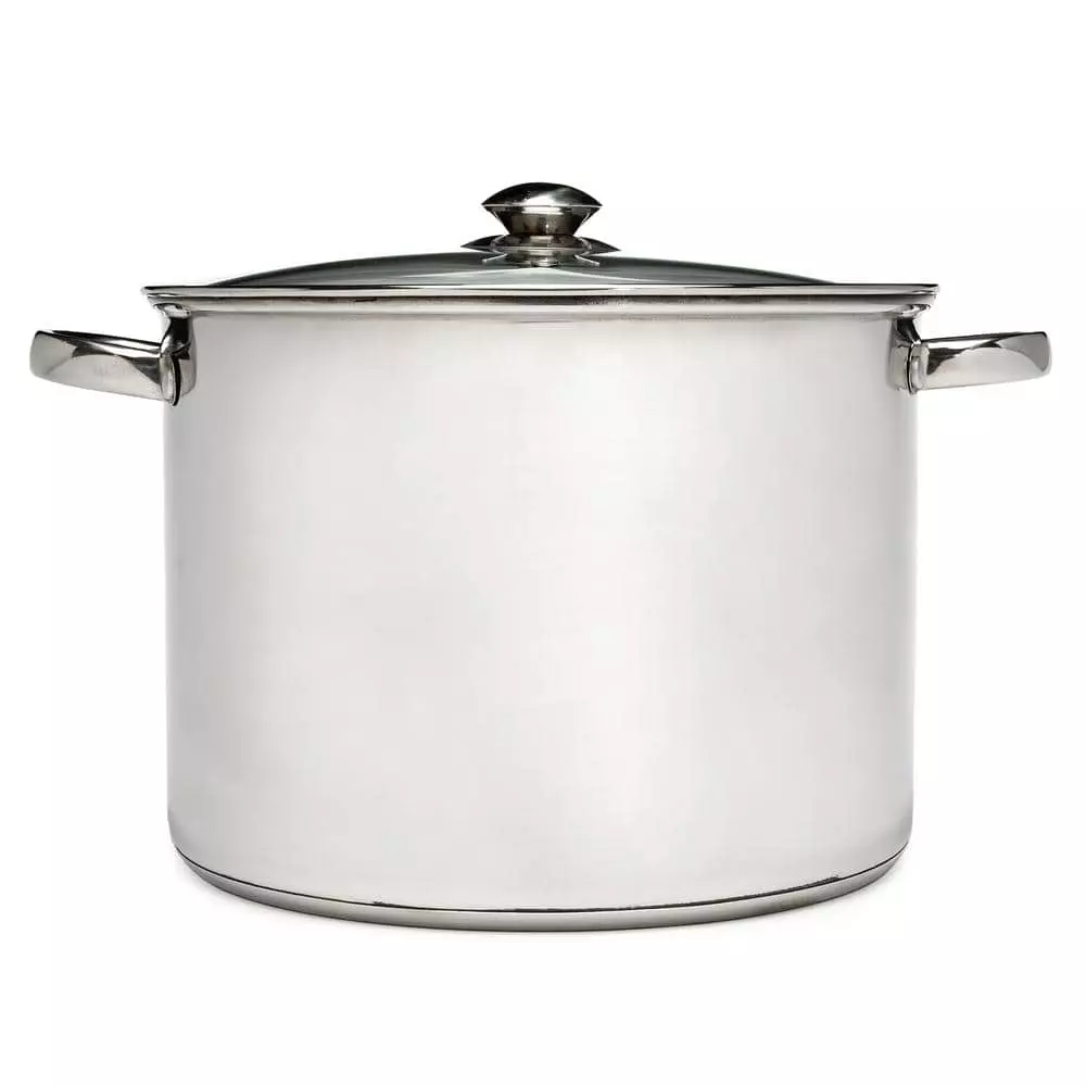 Pure Intentions 16 qt. Stainless Steel Stock Pot in Polished Stainless Steel with Glass Lid by Ecolution 3 Pure Intentions 16 qt. Stainless Steel Stock Pot in Polished Stainless Steel with Glass Lid by Ecolution