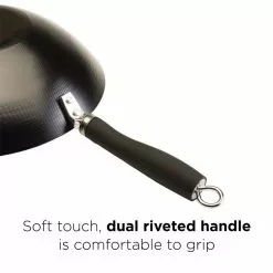 Hong Kong Chopstick House Aluminum Wok with Helper Handle by Ecolution -Cookware Sales Shop ecolution woks stir fry pans ehkb 9130 44 1000