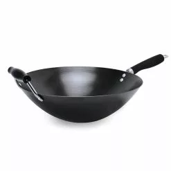 Hong Kong Chopstick House Carbon Steel Wok with Helper Handle by Ecolution