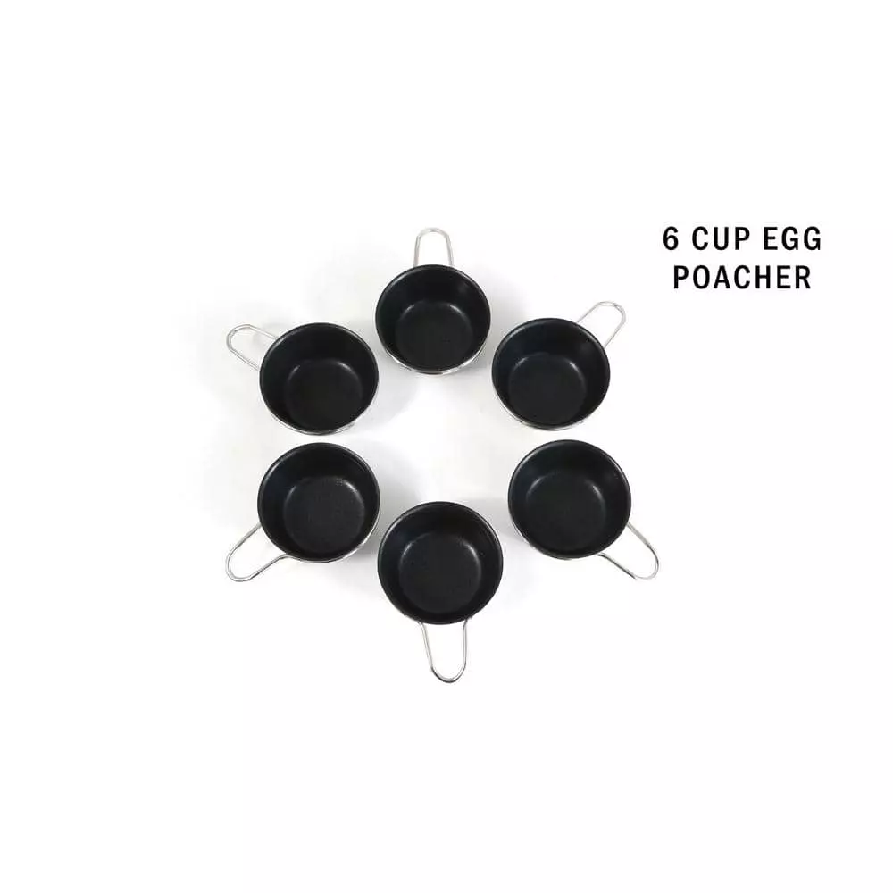 Professional 6-Cup Stainless Steel Egg Poacher with Glass Lid by ExcelSteel 5 Professional 6-Cup Stainless Steel Egg Poacher with Glass Lid by ExcelSteel - Image 4