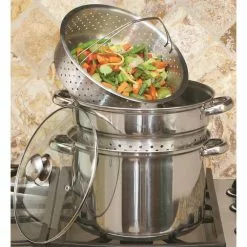 8 Qt. 4-Piece 18/10 Stainless Steel Multi-Cooker with Baskets and Lid by ExcelSteel 15 8 Qt. 4-Piece 18/10 Stainless Steel Multi-Cooker with Baskets and Lid by ExcelSteel -Cookware Sales Shop excelsteel stock pots 512 31 1000