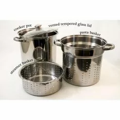4-Piece 8 Qt. Professional 18/10 Stainless Steel Multi-Cooker with Lid by ExcelSteel 10 4-Piece 8 Qt. Professional 18/10 Stainless Steel Multi-Cooker with Lid by ExcelSteel -Cookware Sales Shop excelsteel stock pots 528 4f 1000