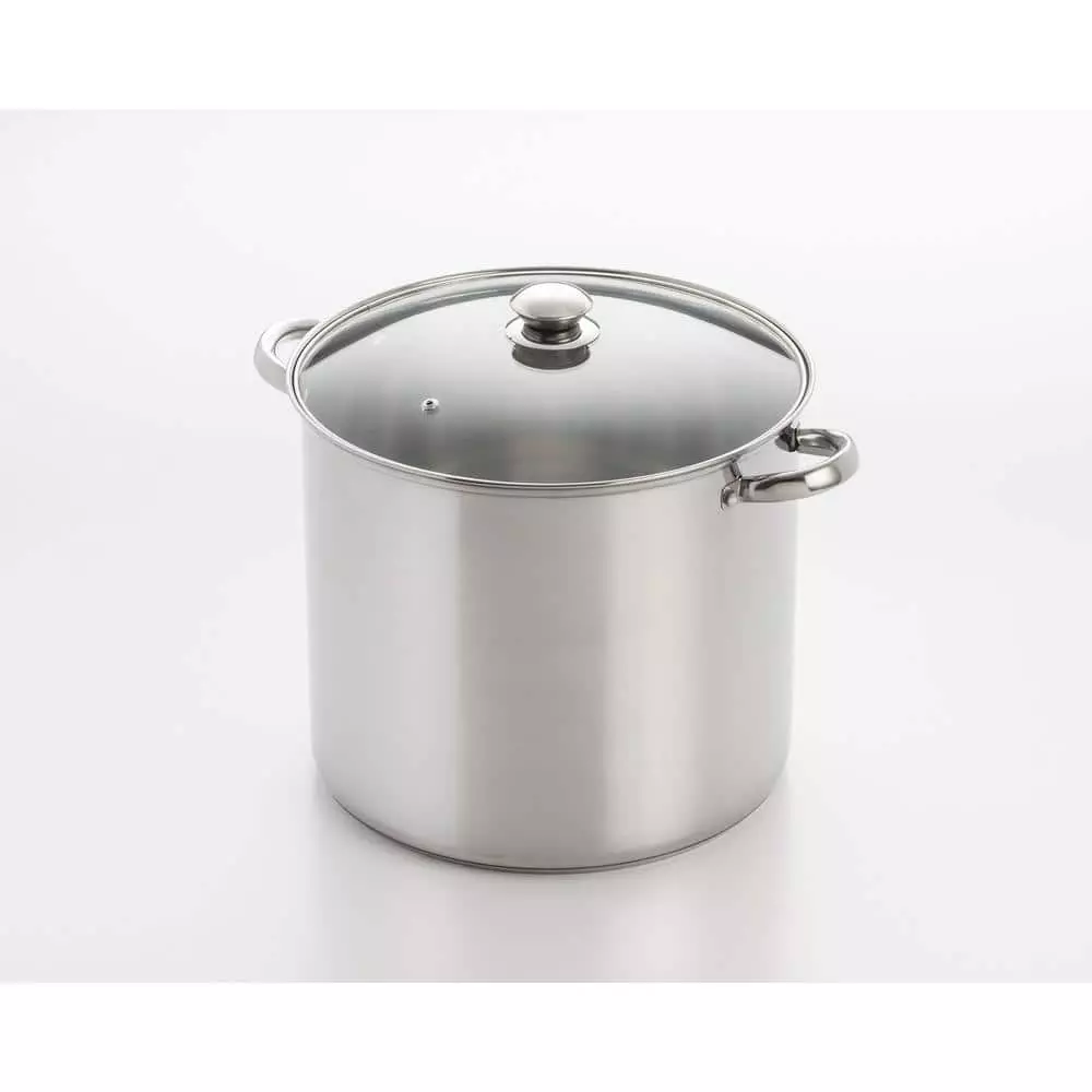 12 qt. Stainless Steel Stock Pot with Glass Lid by ExcelSteel 3 12 qt. Stainless Steel Stock Pot with Glass Lid by ExcelSteel