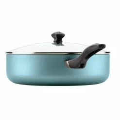 Dishwasher Safe 6 qt. Aluminum Nonstick Saute Pan in Aqua with Glass Lid by Farberware 13 Dishwasher Safe 6 qt. Aluminum Nonstick Saute Pan in Aqua with Glass Lid by Farberware -Cookware Sales Shop farberware saute pans 21946 31 1000