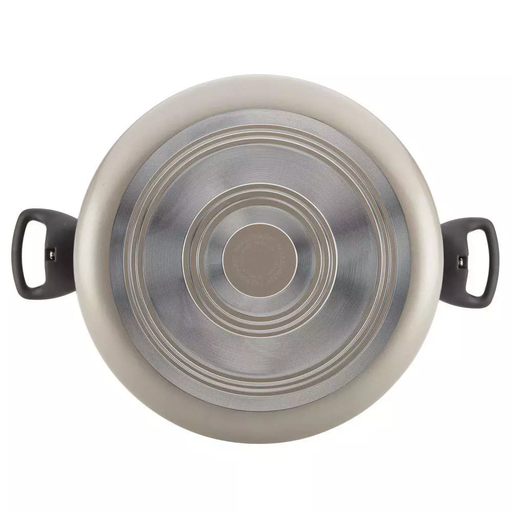 Dishwasher Safe 10.5 qt. Aluminum Nonstick Stock Pot in Champagne with Glass Lid by Farberware 6 Dishwasher Safe 10.5 qt. Aluminum Nonstick Stock Pot in Champagne with Glass Lid by Farberware - Image 4