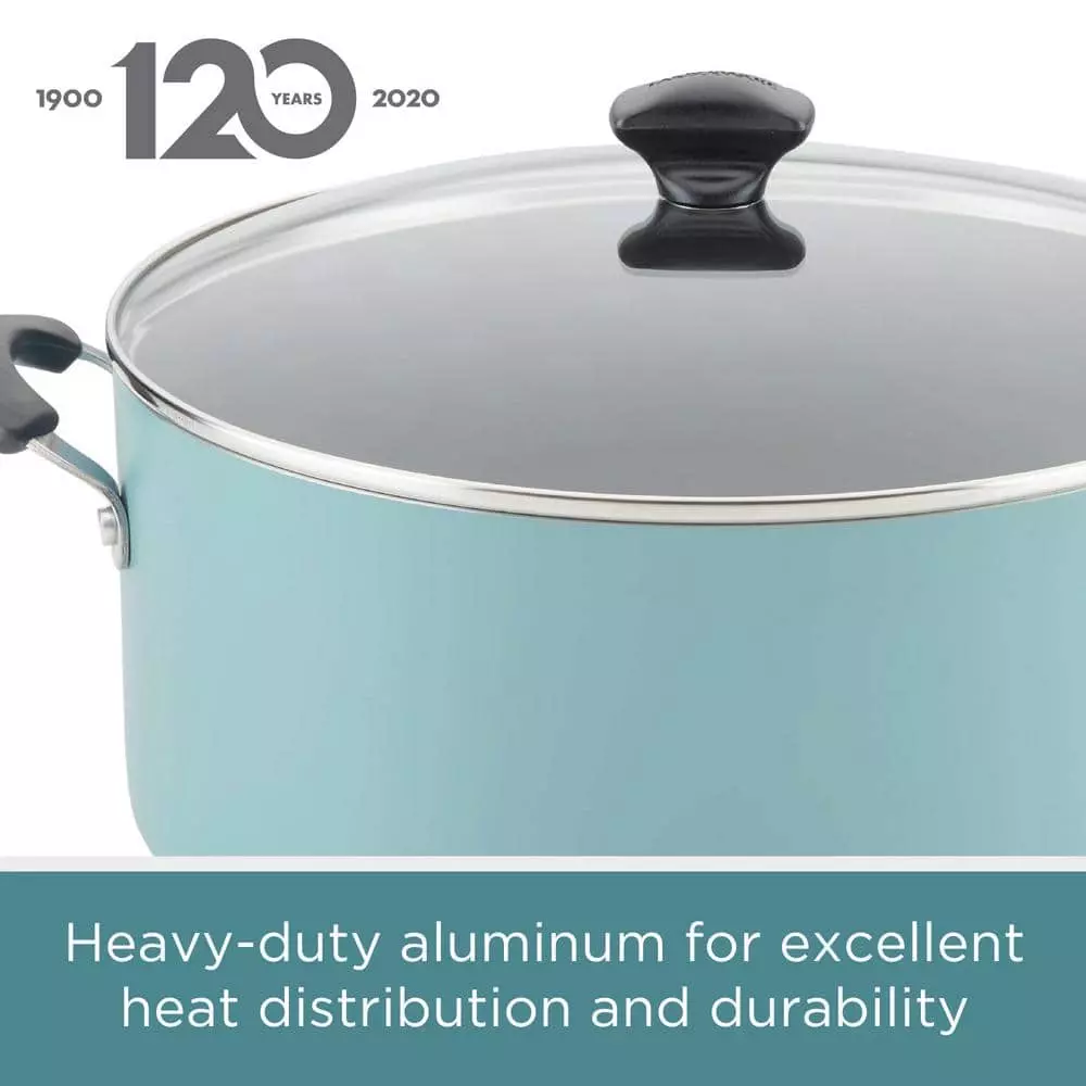 Aqua Cookware 10.5 qt. Nonstick Stockpot by Farberware 6 Aqua Cookware 10.5 qt. Nonstick Stockpot by Farberware - Image 4