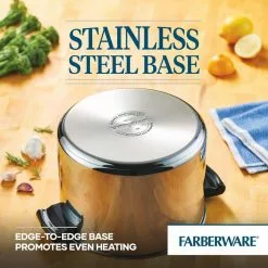 Classic Series 8 qt. Stainless Steel Nonstick Stock Pot with Lid by Farberware -Cookware Sales Shop farberware stock pots 50006 44 1000