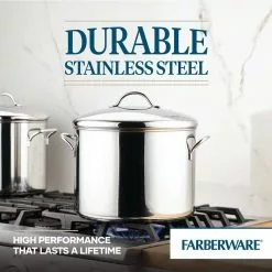 Classic Series 12 qt. Stainless Steel Stock Pot with Lid by Farberware 14 Classic Series 12 qt. Stainless Steel Stock Pot with Lid by Farberware -Cookware Sales Shop farberware stock pots 50008 44 1000