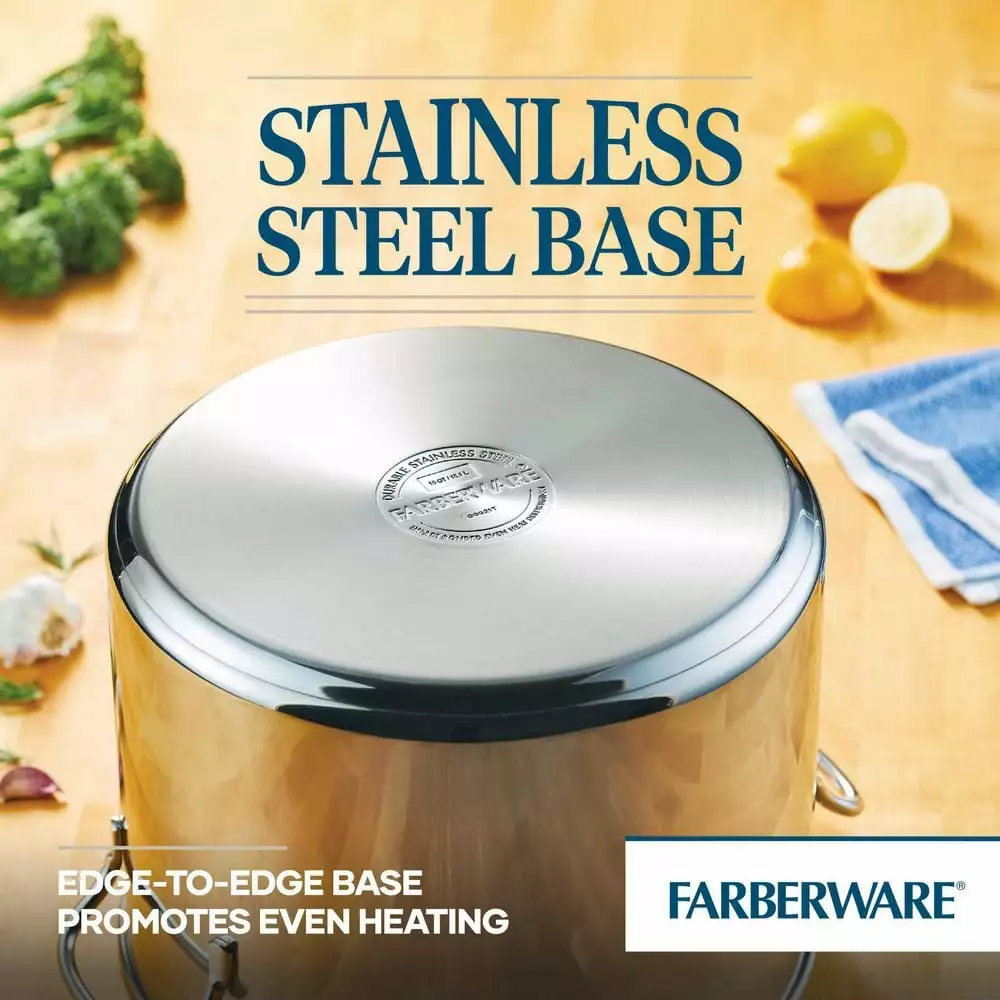 Classic Series 12 qt. Stainless Steel Stock Pot with Lid by Farberware 9 Classic Series 12 qt. Stainless Steel Stock Pot with Lid by Farberware - Image 7