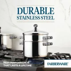 Classic Series 3 qt. Stainless Steel Stack N Steam Sauce Pot by Farberware 15 Classic Series 3 qt. Stainless Steel Stack N Steam Sauce Pot by Farberware -Cookware Sales Shop farberware stock pots 70043 fa 1000