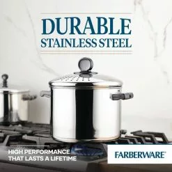 Classic Series 8 qt. Stainless Steel Stock Pot with Lid by Farberware 13 Classic Series 8 qt. Stainless Steel Stock Pot with Lid by Farberware -Cookware Sales Shop farberware stock pots 70755 1f 1000
