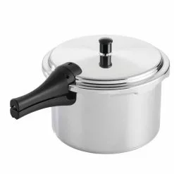 Aluminum Stovetop Pressure Cooker 8-qt. Silver Aluminum Induction with Wire Trivet, 8-Quart by Farberware