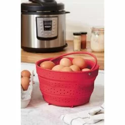 6 Qt. Red Collapsible Silicone Steamer Insert for Instant Pot by Fox Run 15 6 Qt. Red Collapsible Silicone Steamer Insert for Instant Pot by Fox Run -Cookware Sales Shop fox run stock pots 48772 76 1000
