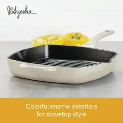Home Collection 12 in. Cast Iron Grill Pan in French Vanilla with Pour Spout by Ayesha Curry 18 Home Collection 12 in. Cast Iron Grill Pan in French Vanilla with Pour Spout by Ayesha Curry -Cookware Sales Shop french vanilla ayesha curry grill pans 47435 1f 1000