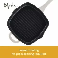 Home Collection 12 in. Cast Iron Grill Pan in French Vanilla with Pour Spout by Ayesha Curry 17 Home Collection 12 in. Cast Iron Grill Pan in French Vanilla with Pour Spout by Ayesha Curry -Cookware Sales Shop french vanilla ayesha curry grill pans 47435 4f 1000