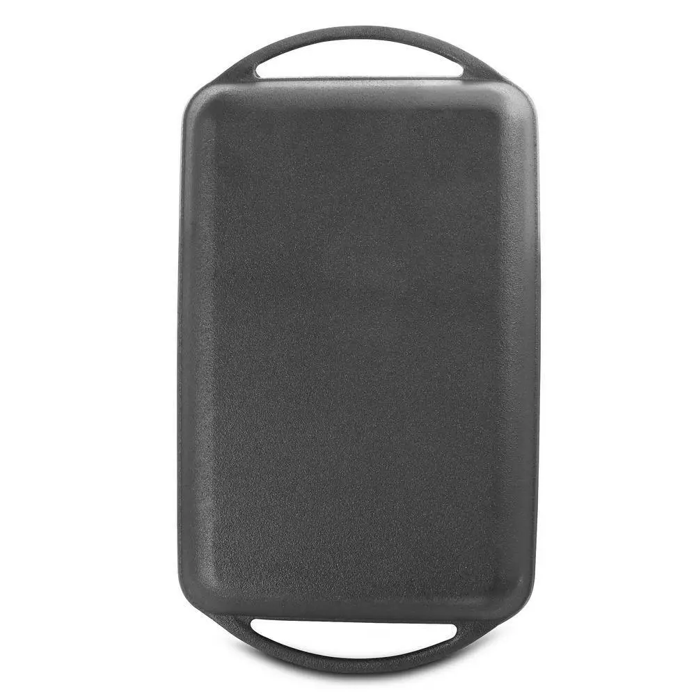 12.5 in. x 8.3 in. Black Pre-Seasoned Cast Iron Griddle by General Store 4 12.5 in. x 8.3 in. Black Pre-Seasoned Cast Iron Griddle by General Store - Image 2