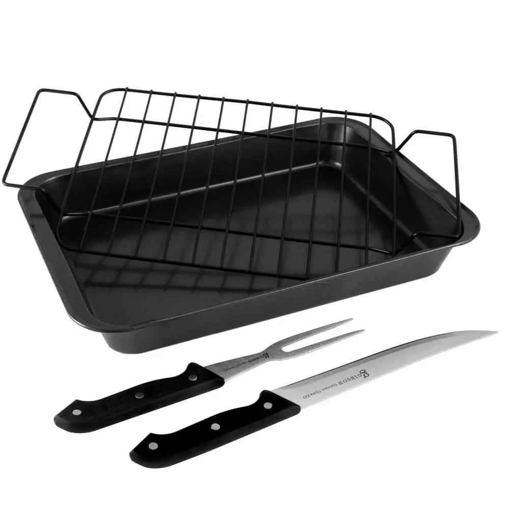 Reilly 4-Piece Non-Stick Carbon Steel Roaster Set by Gibson Home 3 Reilly 4-Piece Non-Stick Carbon Steel Roaster Set by Gibson Home