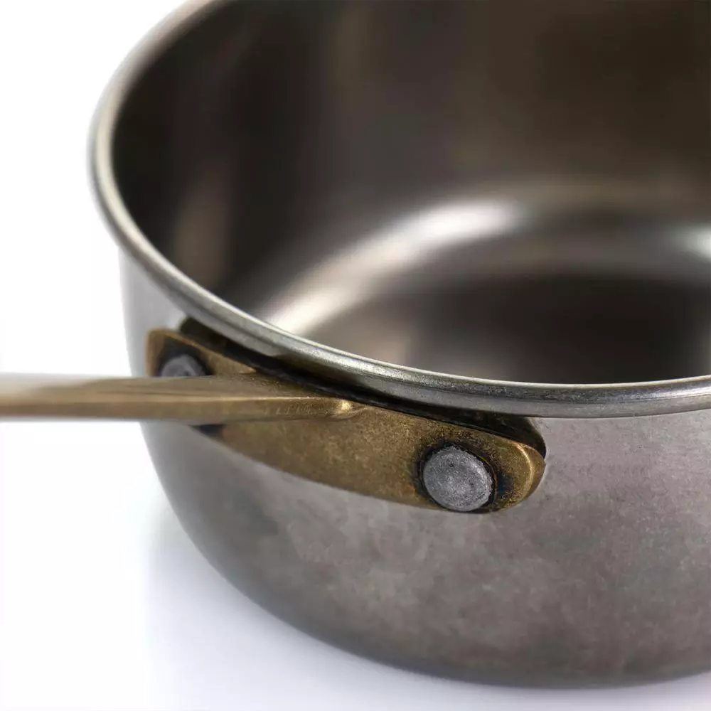 Normandie 3.9 in. x 0.23 qt. Stainless Steel Mini Saucepan in Silver and Gold by Gibson Home 6 Normandie 3.9 in. x 0.23 qt. Stainless Steel Mini Saucepan in Silver and Gold by Gibson Home - Image 4