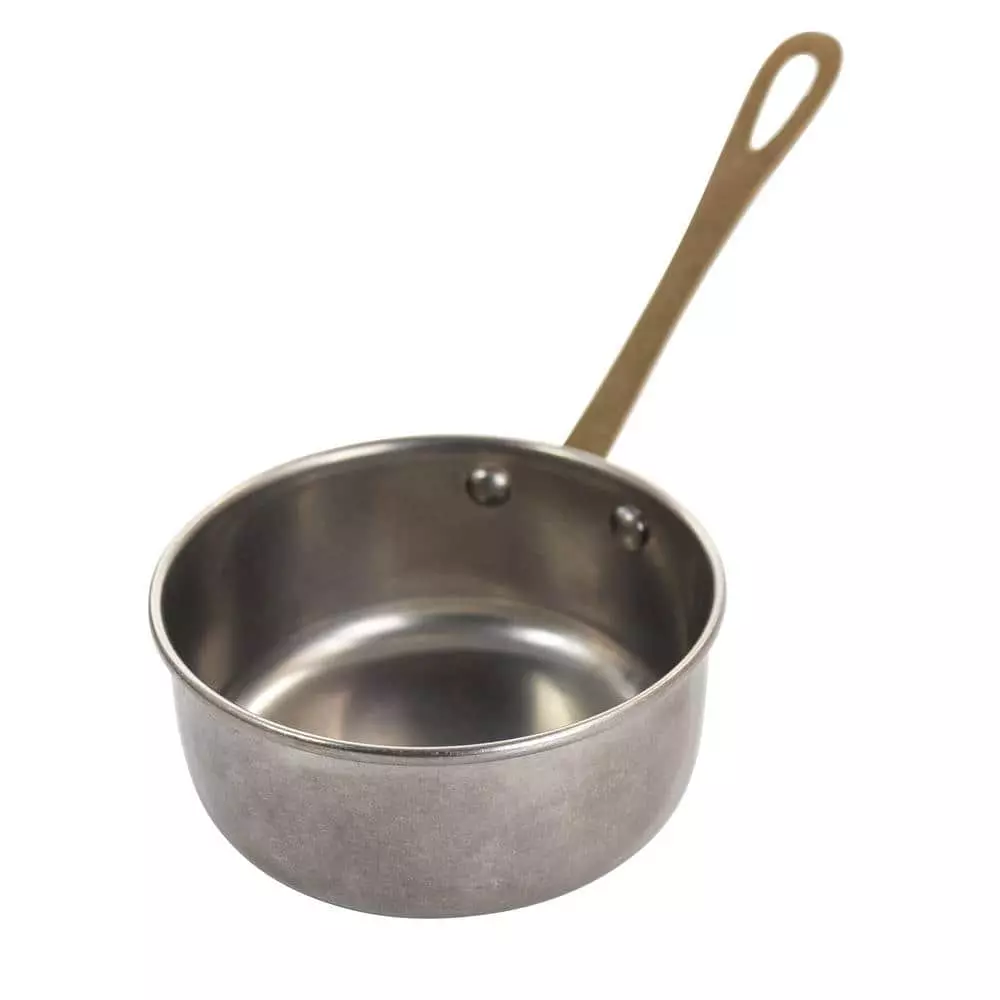 Normandie 3.9 in. x 0.23 qt. Stainless Steel Mini Saucepan in Silver and Gold by Gibson Home 3 Normandie 3.9 in. x 0.23 qt. Stainless Steel Mini Saucepan in Silver and Gold by Gibson Home