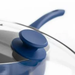 Charmont 5 qt. Nonstick Aluminum Saute Pan with Lid in Yale Blue by GIBSON HOME -Cookware Sales Shop gibson home saute pans 985114950m 1f 1000