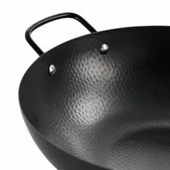 Hammered 13 in. Black Heavy Gauge Carbon Steel Wok by GIBSON HOME 11 Hammered 13 in. Black Heavy Gauge Carbon Steel Wok by GIBSON HOME -Cookware Sales Shop gibson home woks stir fry pans 985114015m 1f 1000