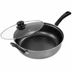 3 qt. Aluminum Highberry Grey Chicken Fryer Saute Pan with Lid by Gibson 11 3 qt. Aluminum Highberry Grey Chicken Fryer Saute Pan with Lid by Gibson -Cookware Sales Shop gibson saute pans 985117285m 4f 1000