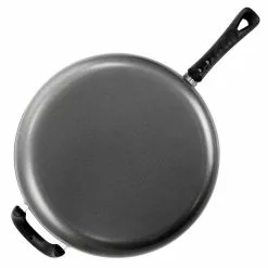 3 qt. Aluminum Highberry Grey Chicken Fryer Saute Pan with Lid by Gibson 14 3 qt. Aluminum Highberry Grey Chicken Fryer Saute Pan with Lid by Gibson -Cookware Sales Shop gibson saute pans 985117285m fa 1000