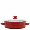 Red Swirl 3 qt. Enamelware Saute Pan with Glass Lid by Golden Rabbit 2 Red Swirl 3 qt. Enamelware Saute Pan with Glass Lid by Golden Rabbit -Cookware Sales Shop golden rabbit saute pans rd79 64 1000