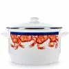 Crab House 18 qt. Enamelware Stock Pot with Glass Lid by Golden Rabbit -Cookware Sales Shop golden rabbit stock pots cr75 64 1000