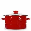 Solid Red 6 qt. Enamelware Stock Pot with Glass Lid by Golden Rabbit 1 Solid Red 6 qt. Enamelware Stock Pot with Glass Lid by Golden Rabbit -Cookware Sales Shop golden rabbit stock pots rr72 64 1000