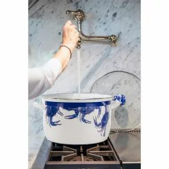 Blue Crab 18 qt. Porcelain-Coated Steel Stock Pot in Blue with Glass Lid by Golden Rabbit 11 Blue Crab 18 qt. Porcelain-Coated Steel Stock Pot in Blue with Glass Lid by Golden Rabbit -Cookware Sales Shop golden rabbit stock pots se75 31 1000