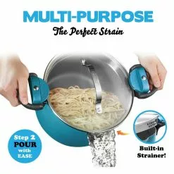 Aqua Blue 5 qt. Non-Stick Aluminum Ti-Ceramic Pasta Pot with Built-In Strainer and Twist N' Lock Handles by Gotham Steel 9 Aqua Blue 5 qt. Non-Stick Aluminum Ti-Ceramic Pasta Pot with Built-In Strainer and Twist N' Lock Handles by Gotham Steel -Cookware Sales Shop gotham steel stock pots 7520 c3 1000